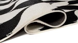 Czarno biały dywan nowoczesny w jodełkę - Maero 7X