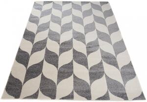 Szary dywan pokojowy w jodełkę - Maero 7X