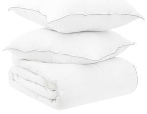 Zestaw kołder z poduszką 2 pcs Biały Włókno bambusowe