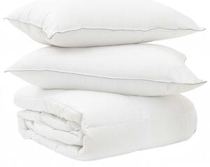Zestaw kołder z poduszką 2 pcs Biały Włókno bambusowe