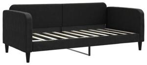 Sofa rozsuwana, czarna, 90x190 cm, tkanina