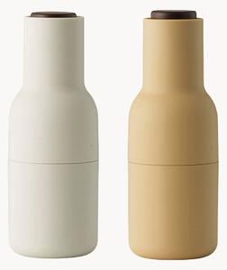Komplet młynków do soli i pieprzu z pokrywką z drewna orzechowego Bottle Grinder, 2 elem