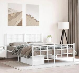 Białe metalowe łóżko w stylu loftowym 180x200 cm - Estris