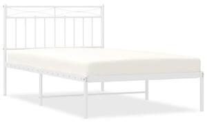 Białe metalowe łóżko pojedyncze 90x200 cm - Envilo