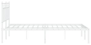 Białe metalowe łóżko małżeńskie 180x200 cm - Envilo