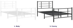 Białe metalowe łóżko loftowe 90x200 cm - Estris