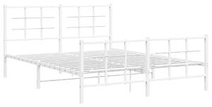 Metalowe białe łóżko loftowe 200x200 cm - Estris