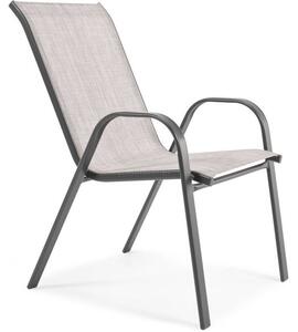 Krzesło ogrodowe metalowe PORTO - szare