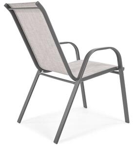 Krzesło ogrodowe metalowe PORTO - szare