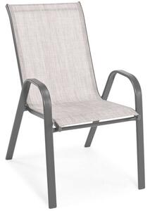OUTLET Krzesło ogrodowe metalowe PORTO - szare