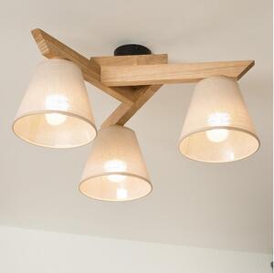 Brilagi Brilagi - LED Żyrandol natynkowy ANTHONY 3xE14/40W/230V dąb/beżowy BG1448