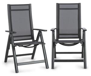 Blumfeldt Cádiz Krzesło składane zestaw 2 sztuk 59,5 x 107 x 68 cm ComfortMesh antracytowy