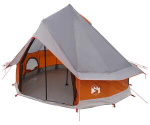 Namiot Tipi Szary i pomarańczowy 250 x 250 cm Poliester i Stal