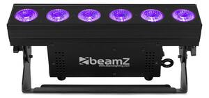 Beamz BBB612, battery bar, rampa oświetleniowa z akumulatorem, 6 x 12 W 6 w 1 RGBAW-UV LED, 55 W, czarna