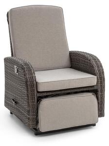 Blumfeldt Comfort Siesta Luxury fotel ogrodowy regulowane oparcie podnóżek ciemnoszary
