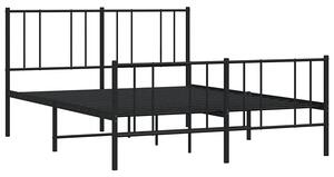 Czarne metalowe łóżko małżeńskie 160x200cm - Privex