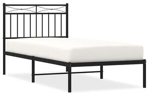 Czarne metalowe łóżko pojedyncze 90x200 cm - Envilo