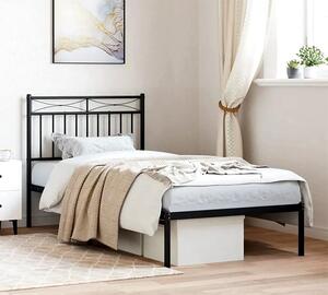 Czarne metalowe łóżko pojedyncze 90x200 cm - Envilo
