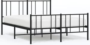Czarne metalowe łóżko małżeńskie w stylu loft 140x200cm - Privex