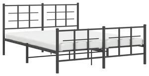 Czarne metalowe łóżko loftowe 160x200cm - Estris