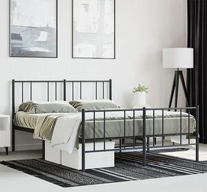 Czarne metalowe łóżko industrialne 120x200cm - Privex