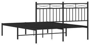 Czarne metalowe łóżko loftowe 160x200 cm - Envilo