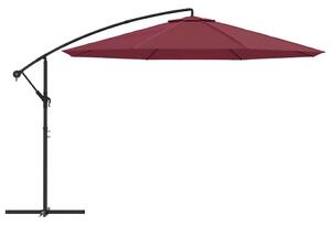 Parasol wiszący z aluminiowym słupkiem, 350 cm, bordowy