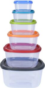 EH 6-częściowy komplet pojemników plastikowych Rainbow