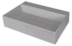 Deante Deante CQR_SU6M - Umywalka nablatowa CORREO 40x60cm granit/metaliczny szary DN0068