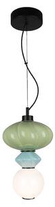 Milagro LED Żyrandol na lince ASCOLI LED/8W/230V śr. 20 cm zielony/niebieski MI2642