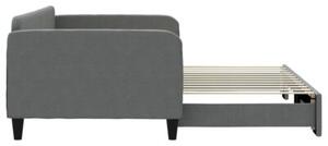 Sofa rozsuwana, ciemnoszara, 100x200 cm, tkanina