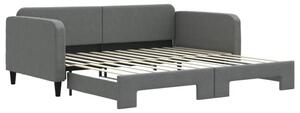 Sofa rozsuwana, ciemnoszara, 100x200 cm, tkanina