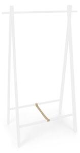 Biały stojak na ubrania z litego drewna brzozowego 91x151x50 cm Daiki – Yes Everyday