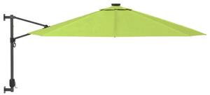 Ścienny parasol ogrodowy, zielony, 290 cm