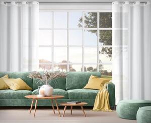 Firana gotowa EUROFIRANY Debra 140 x 250 cm BiaÅy