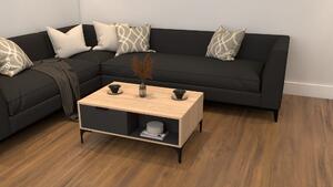 Stolik kawowy VORELLO loft dąb sonoma, antracyt