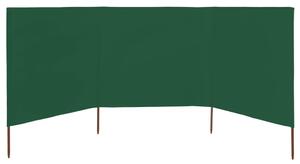 Parawan 3-skrzydłowy z tkaniny, 400 x 120 cm, zielony