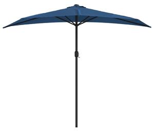 Półparasol balkonowy, aluminium, niebieski, 270x144x222 cm