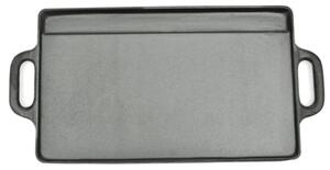 Żeliwne płyty grillowe, dwustronne, 2 szt, 38 x 23 cm