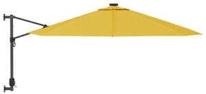 Ścienny parasol ogrodowy, żółty, 290 cm