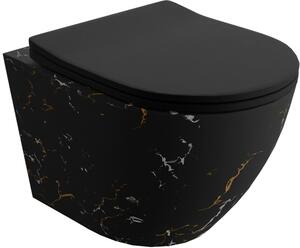 LaVita Sofi Slim Fire miska WC wisząca z deską sedesową wolnoopadającą czarny mat
