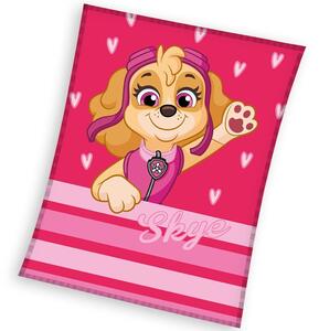 Carbotex Kocyk dziecięcy Paw Patrol Pilotka Skye,110 x 140 cm