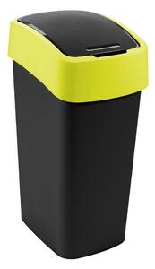 Żółty/czarny plastikowy kosz na śmieci do segregacji odpadów 45 l Flip Bin – Curver