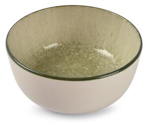 Zielona/kremowa kamionkowa miska 740 ml Gravel – ONA