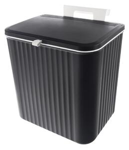 Czarny plastikowy kosz na śmieci 13 l – Orion