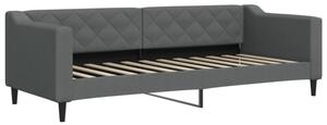 Sofa z funkcją spania, ciemnoszara, 80x200 cm, obita tkaniną
