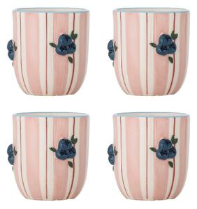 Różowe ceramiczne kubki do cappuccino zestaw 4 szt. 235 ml Carry – Bloomingville