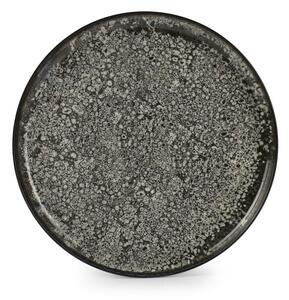 Czarny/kremowy kamionkowy talerz ø 27 cm Gravel – ONA