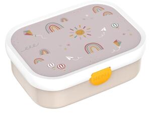 Beżowy plastikowy pojemnik śniadaniowy dla dzieci Sunshine & Rainbow – Mepal
