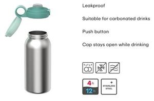 Niebieski/w kolorze srebra plastikowy termos dla dzieci 500 ml Campus – Mepal